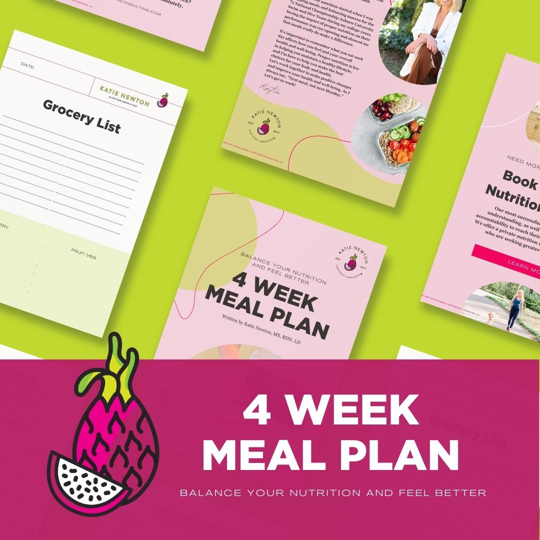 4 Week Meal Plan Digital Download